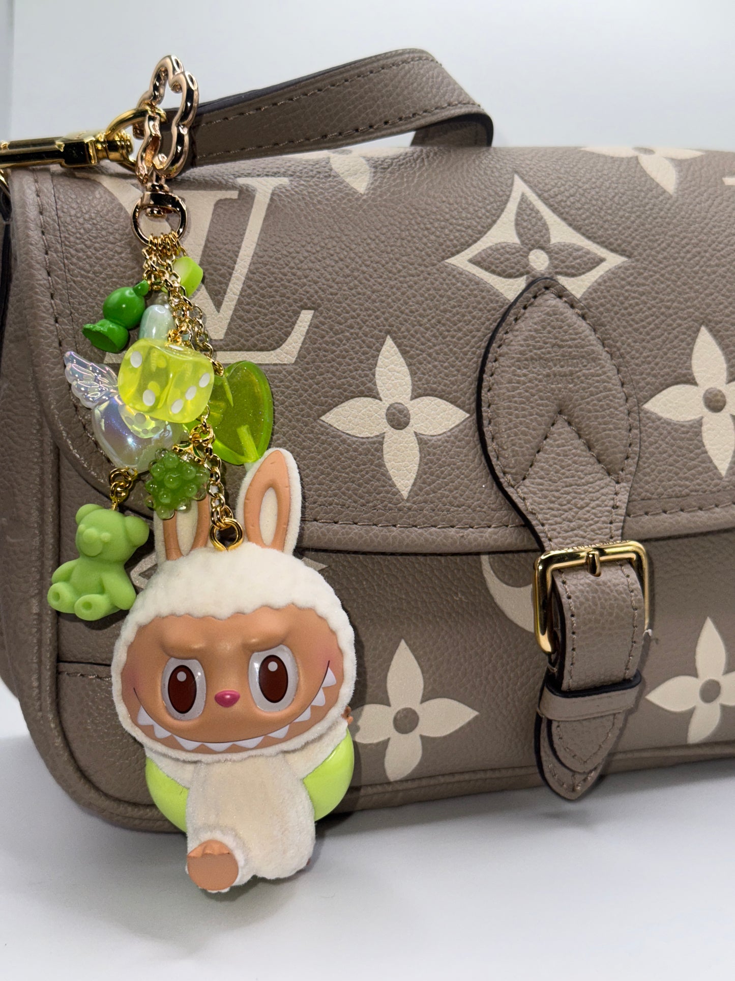 The Monster Lazy Yoga Labubu Keychains