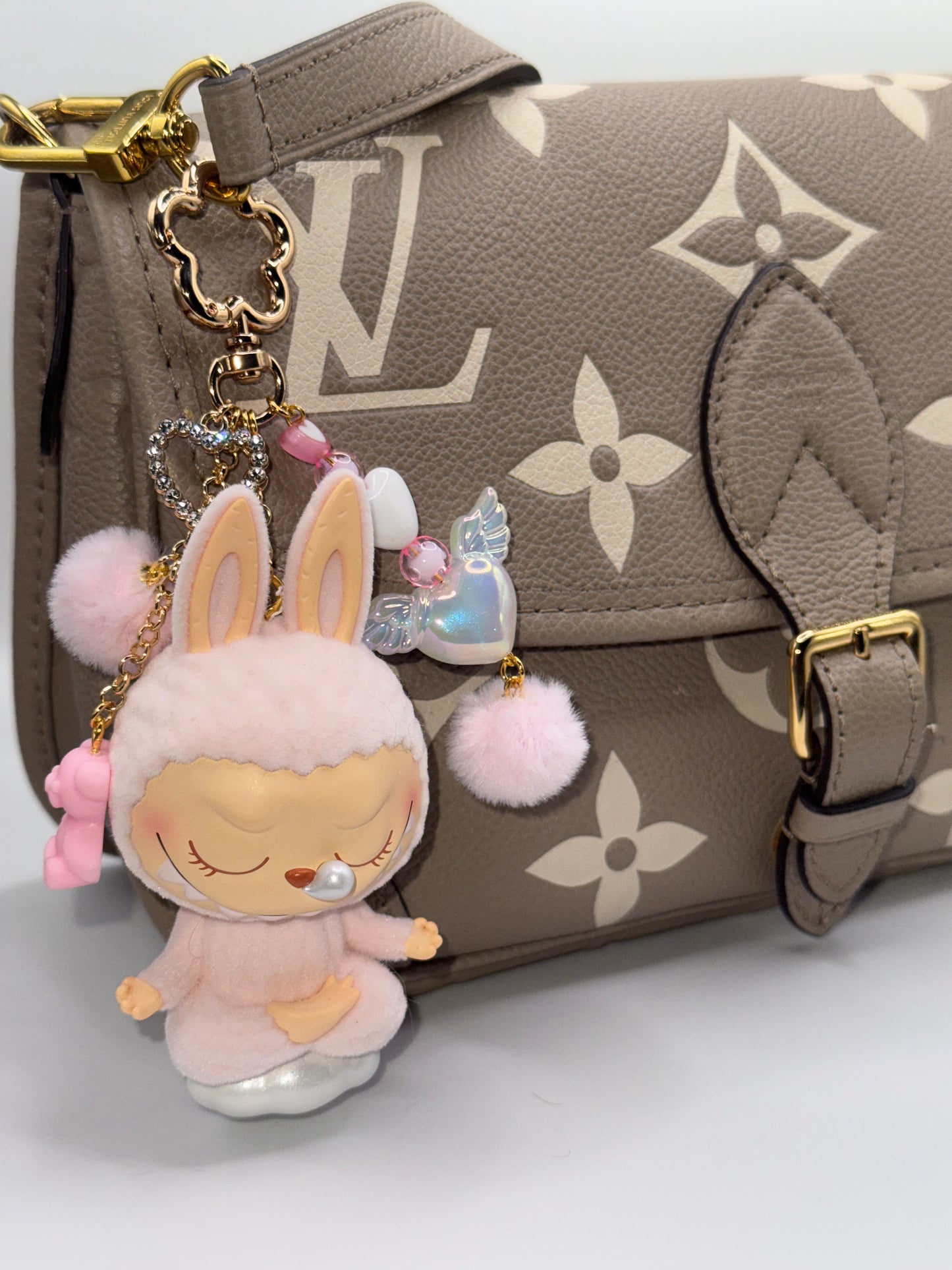 The Monster Lazy Yoga Labubu Keychains