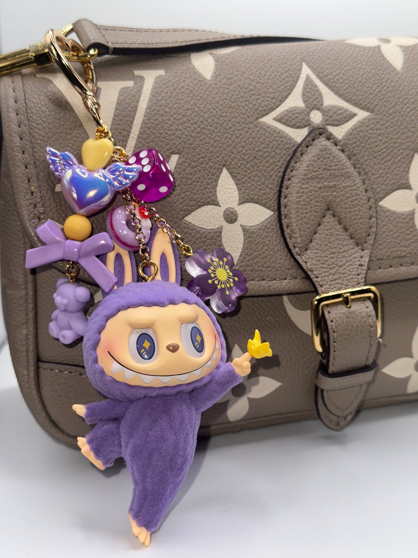 The Monster Lazy Yoga Labubu Keychains