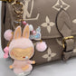 The Monster Lazy Yoga Labubu Keychains
