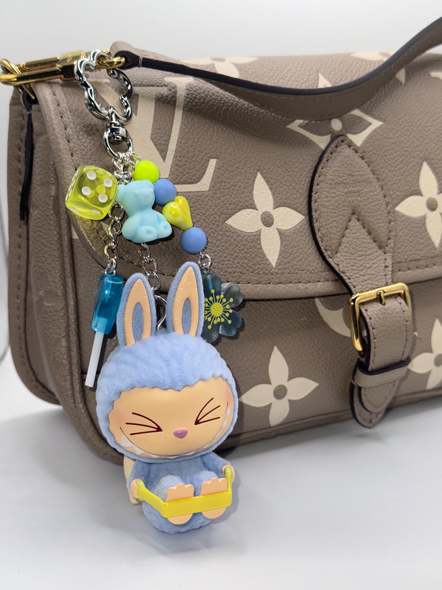 The Monster Lazy Yoga Labubu Keychains