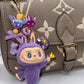The Monster Lazy Yoga Labubu Keychains