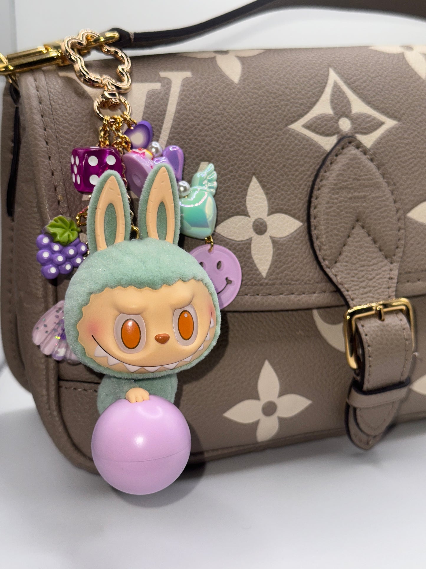 The Monster Lazy Yoga Labubu Keychains
